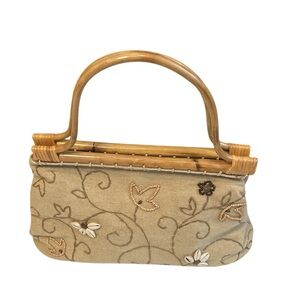 St John's Bay Vintage embroidered‎ Beaded Purse.